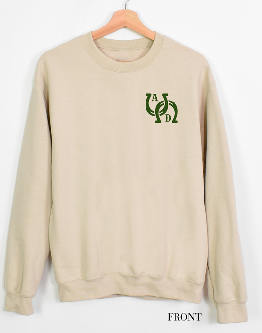 AD Signature Horseshoe Pullover Sweatshirt - Soft Cream
