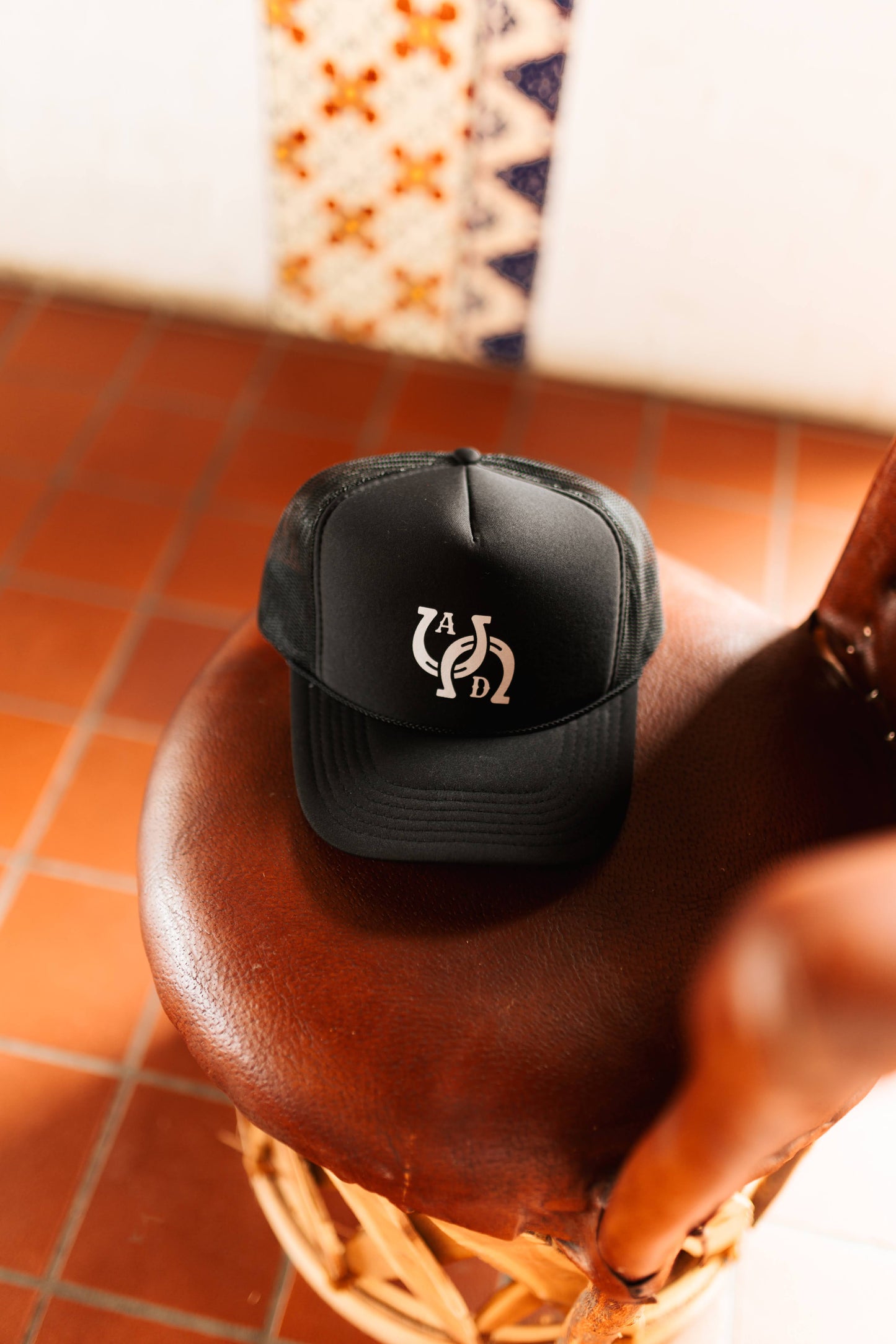 AD Signature Horseshoe Trucker Hat - Black