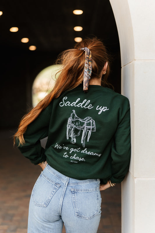 Dreams To Chase Sweatshirt - Forest Green