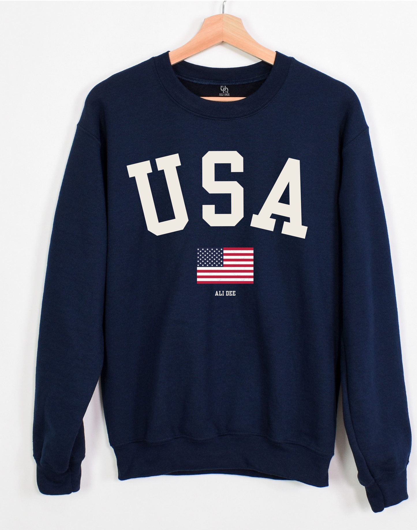 USA Flag Sweatshirt - Navy