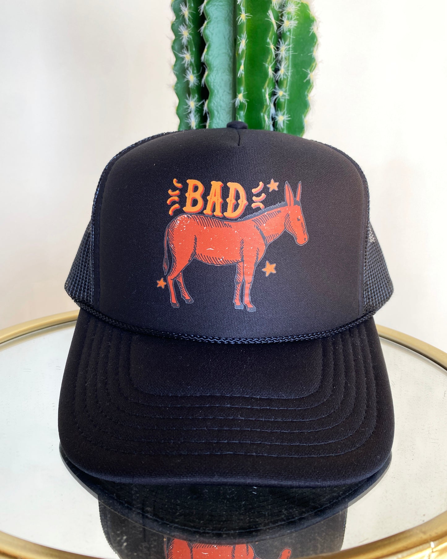 Bad Ass Trucker Hat by Ali Dee - Solid Black