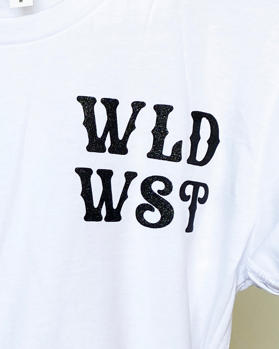 WLD WST Western Cropped Graphic Tee - White Crop