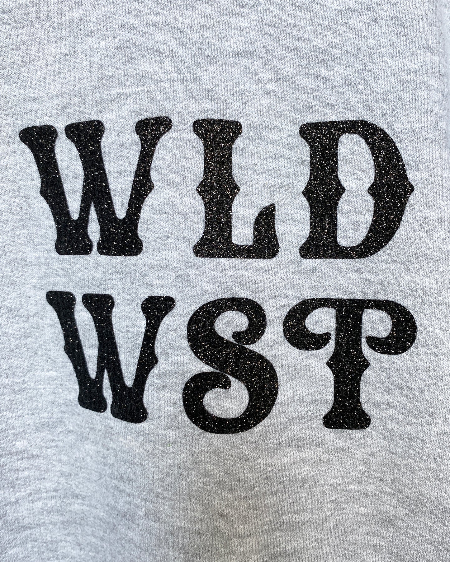 WLD WST Western Cropped Graphic Sweatshirt - Grey Cropped Sweatshirt