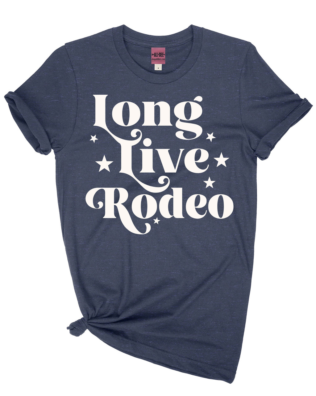 Long Live Rodeo Tee - Heather Denim