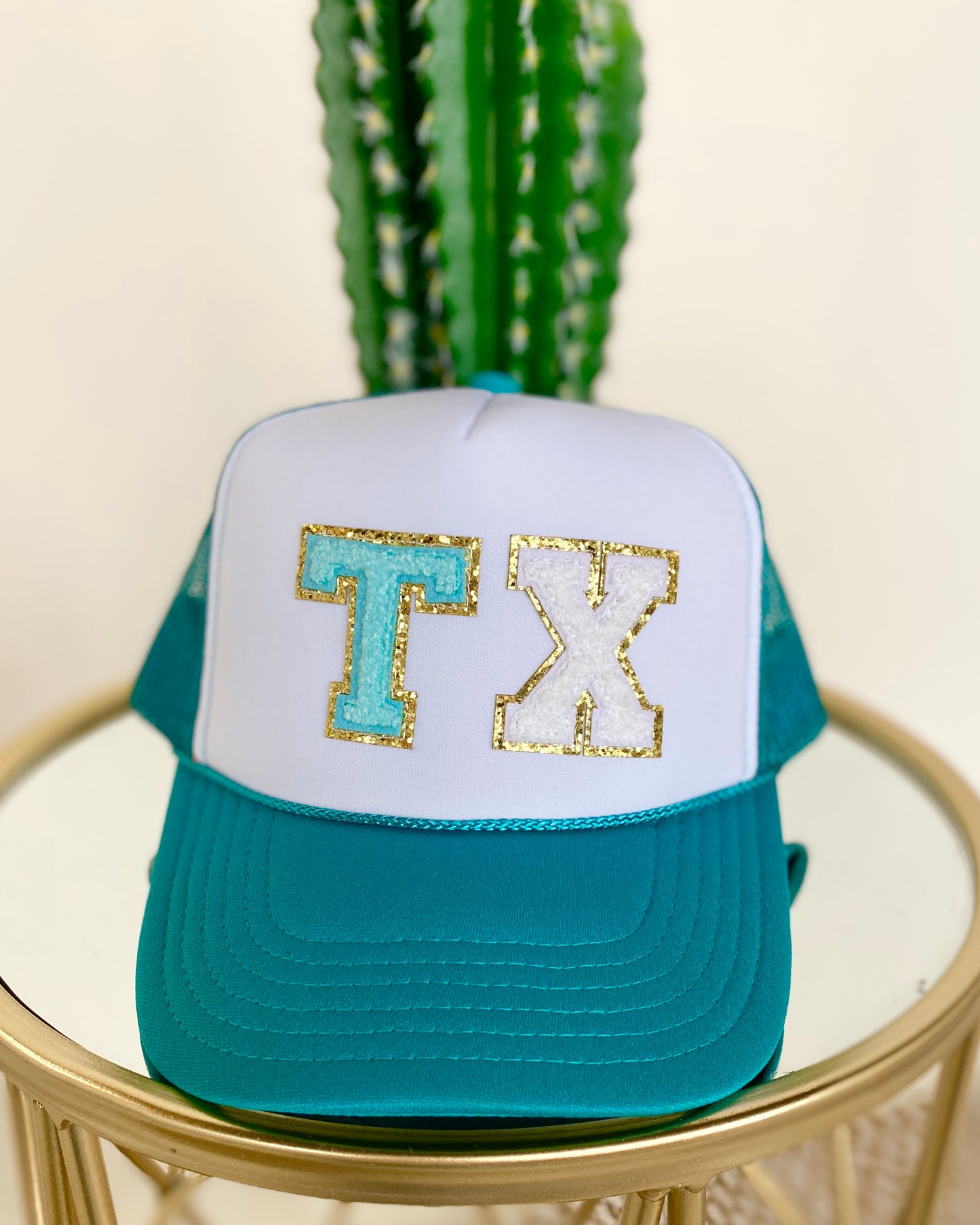 TX Chenille Letters Trucker Hat - Jade