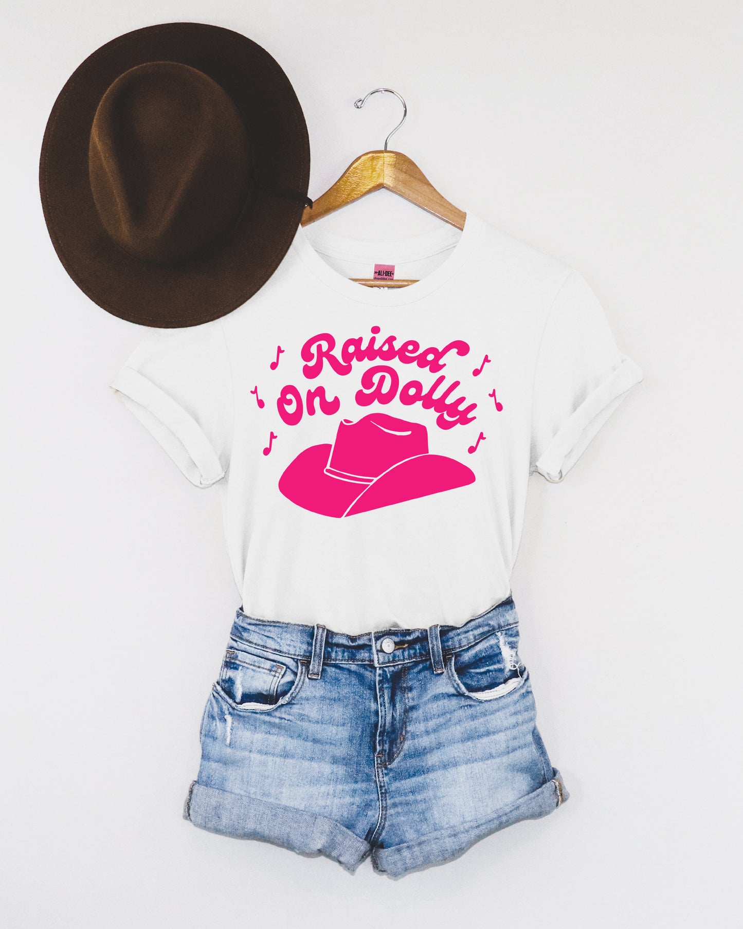 Raised on Dolly Graphic Tee - White