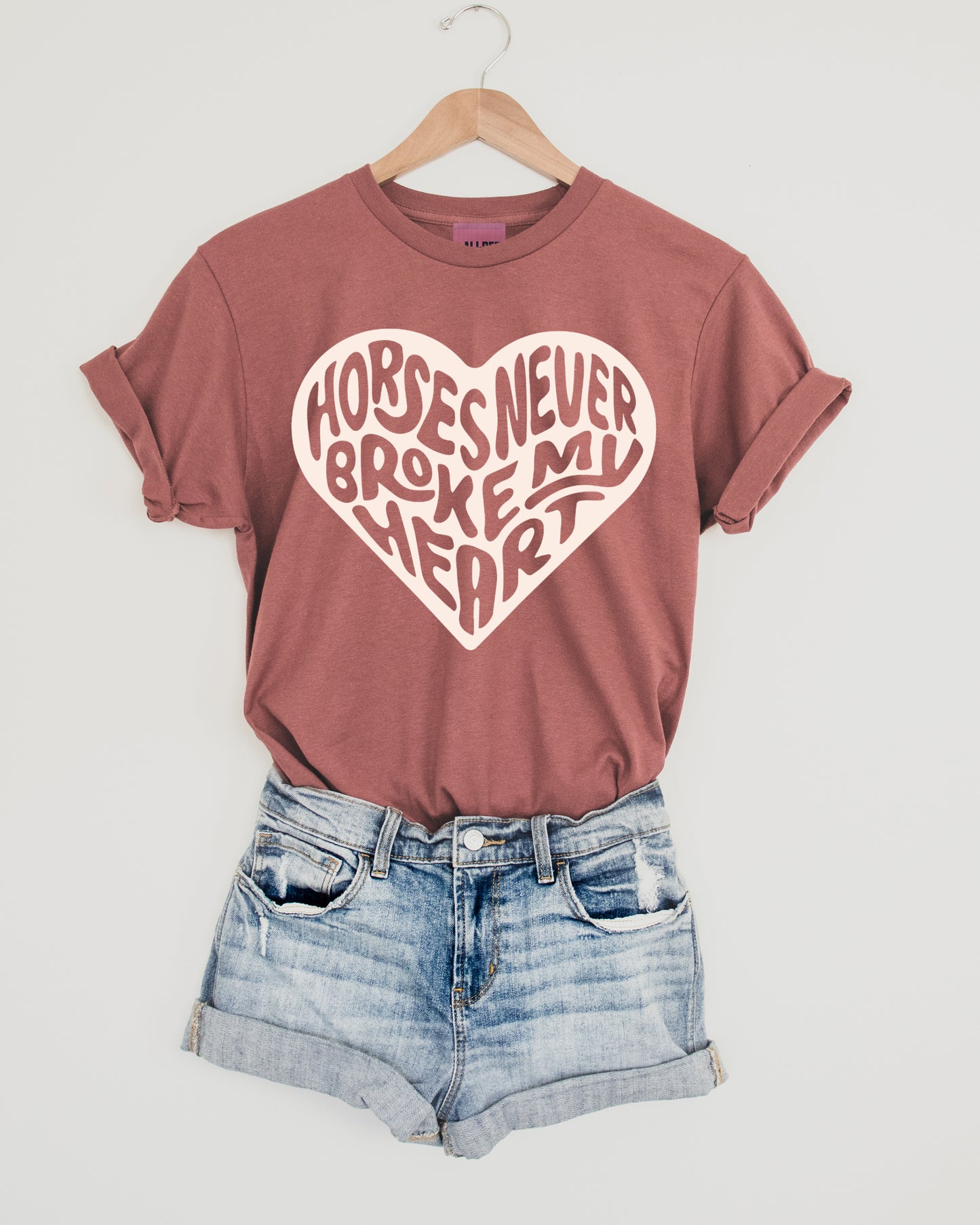 Horses Never Broke My Heart Graphic Tee - Chestnut