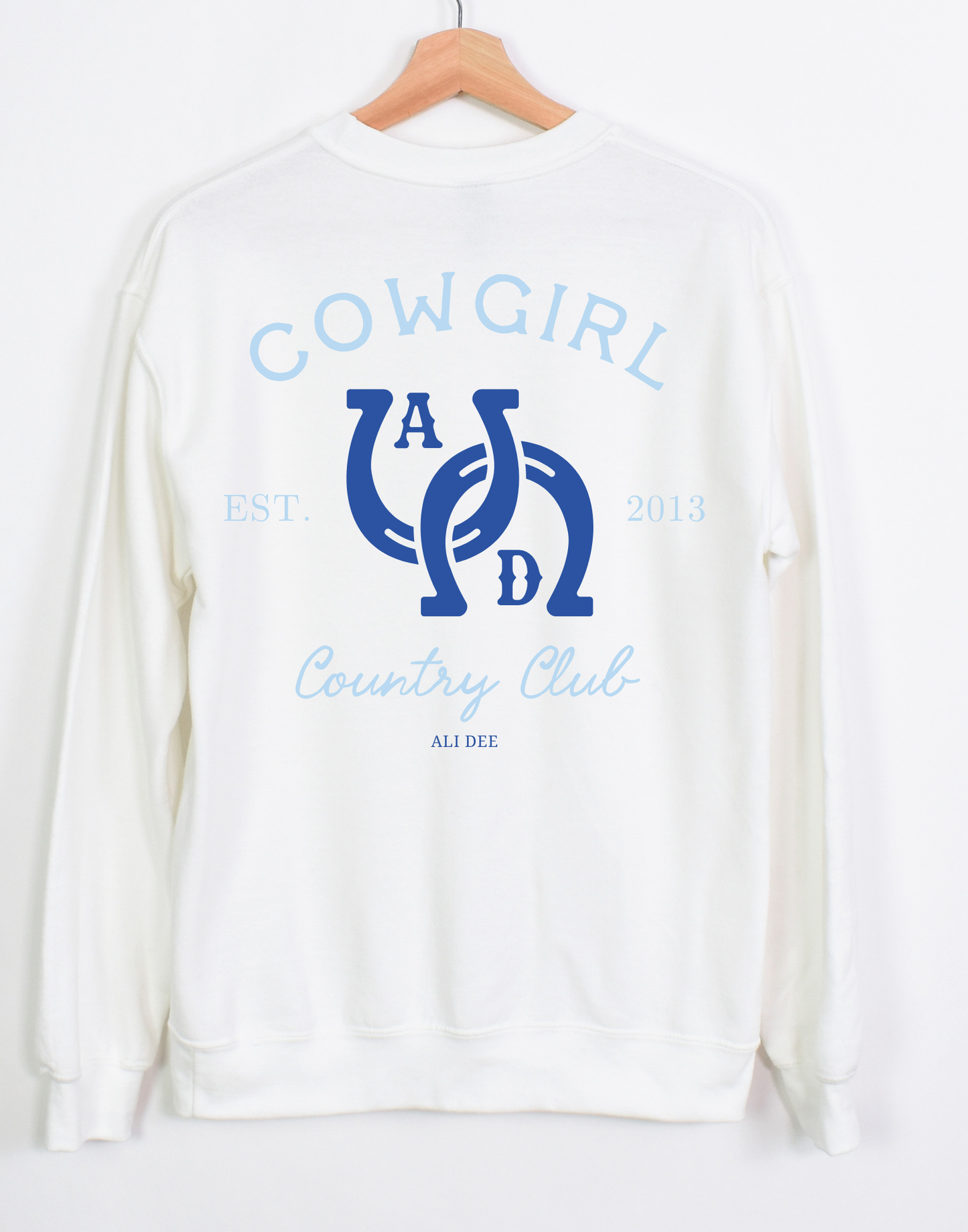 AD Cowgirl Country Club Sweatshirt - White