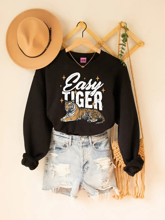 Easy Tiger Graphic Sweatshirt - Black
