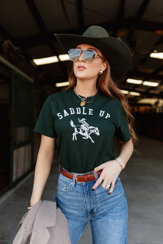 Saddle Up T-Shirt - Forest Green
