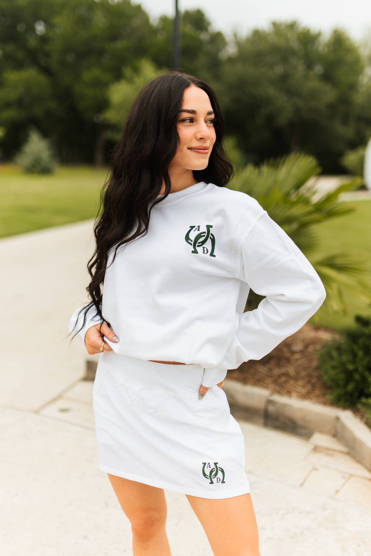 AD Signature Horseshoe Active Skort - White