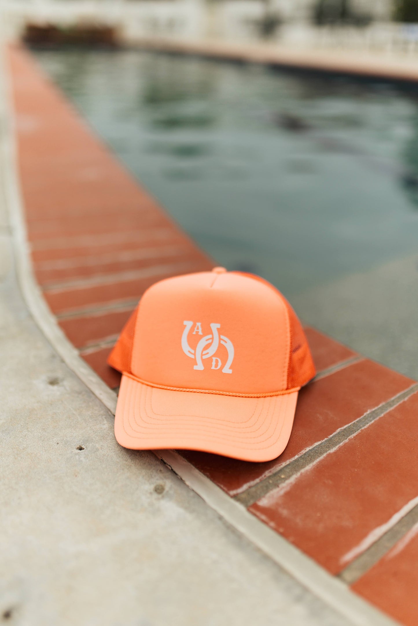 AD Signature Horseshoe Trucker Hat - Orange