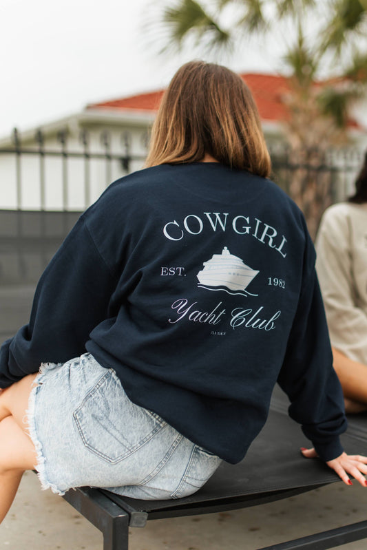 Cowgirl Yacht Club Sweatshirt - Navy