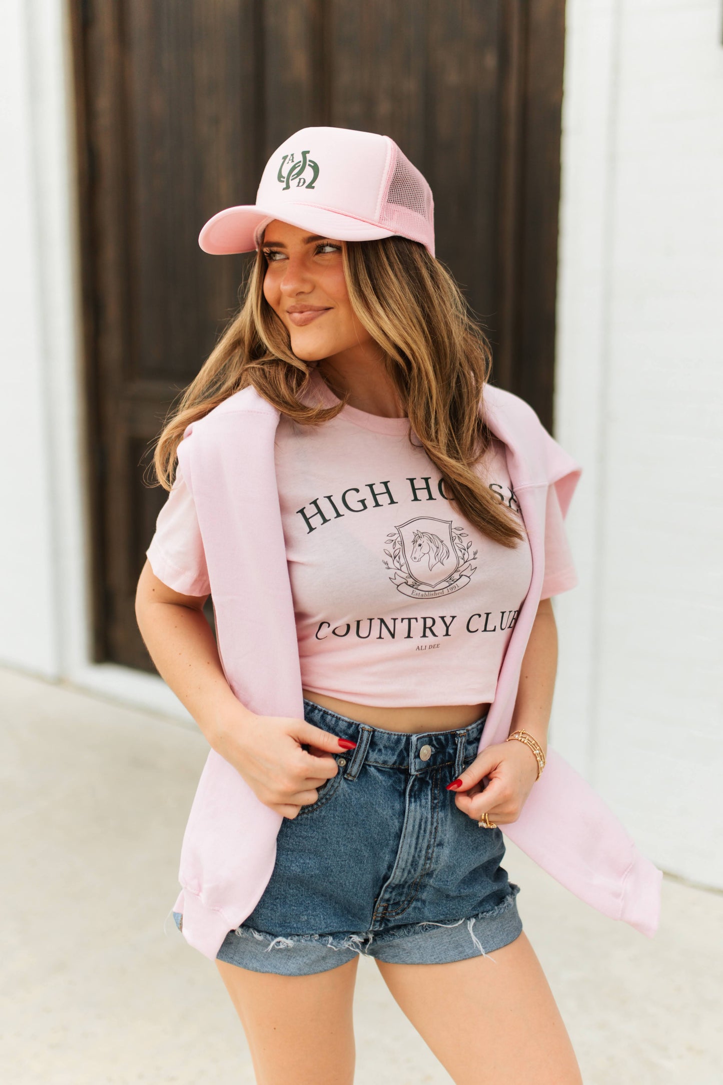 High Horse Country Club T-Shirt - Light Pink