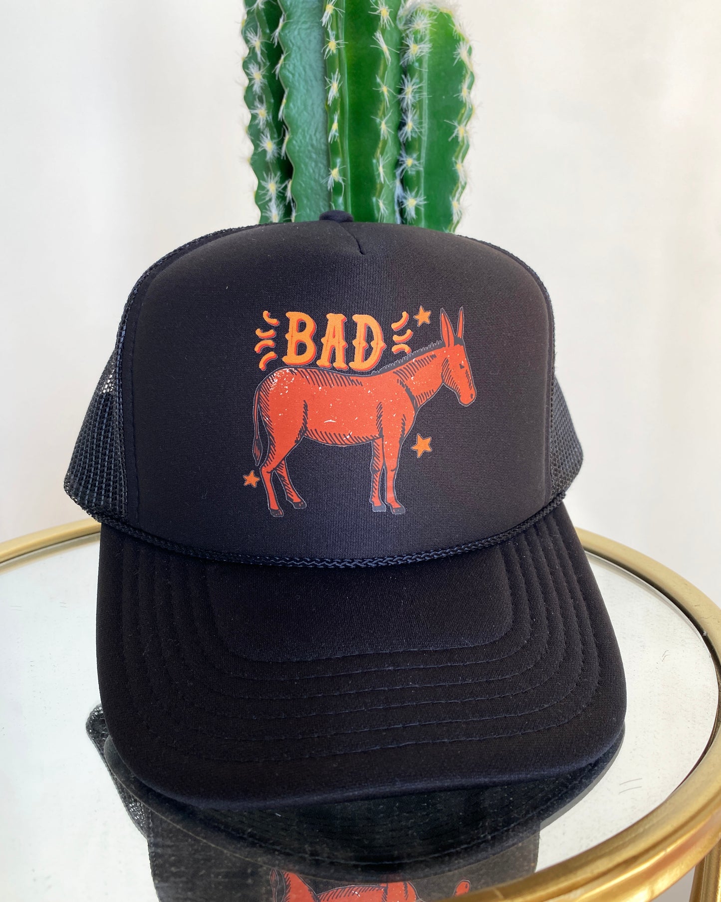 Bad Ass Trucker Hat by Ali Dee - Solid Black