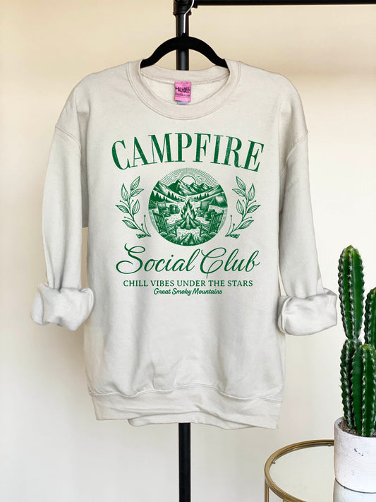 Campfire Social Club Graphic Sweatshirt - Sand