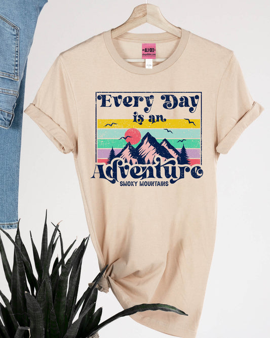 Everyday is An Adventure Graphic Tee - Sand