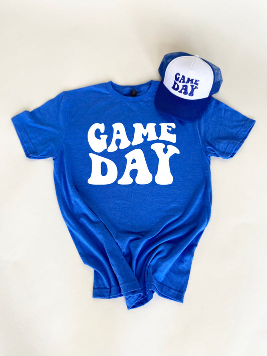 Gameday By Ali Dee Customizable Gameday Wavy Logo Graphic Tee - Pick Your Colors