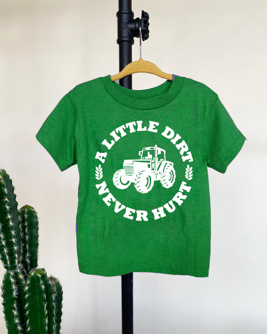 Ali Dee Toddler A LIttle Dirt Never Hurt Western Graphic Tee - Toddler Green