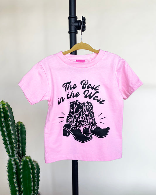 Ali Dee Toddler Best in the West Western Graphic Tee - Toddler Pink
