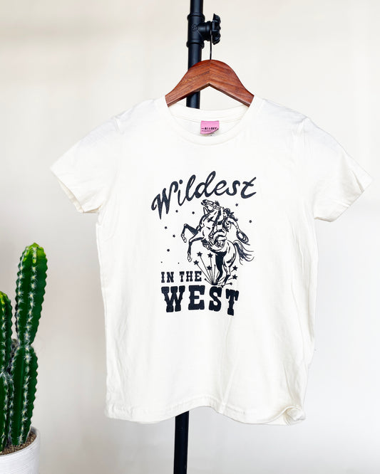 Ali Dee Toddler Wildest in the West Western Graphic Tee - Toddler Vintage White