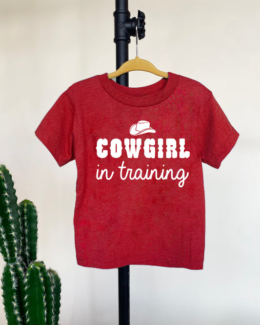 Ali Dee Toddler Cowgirl In Training Western Graphic Tee - Toddler Red