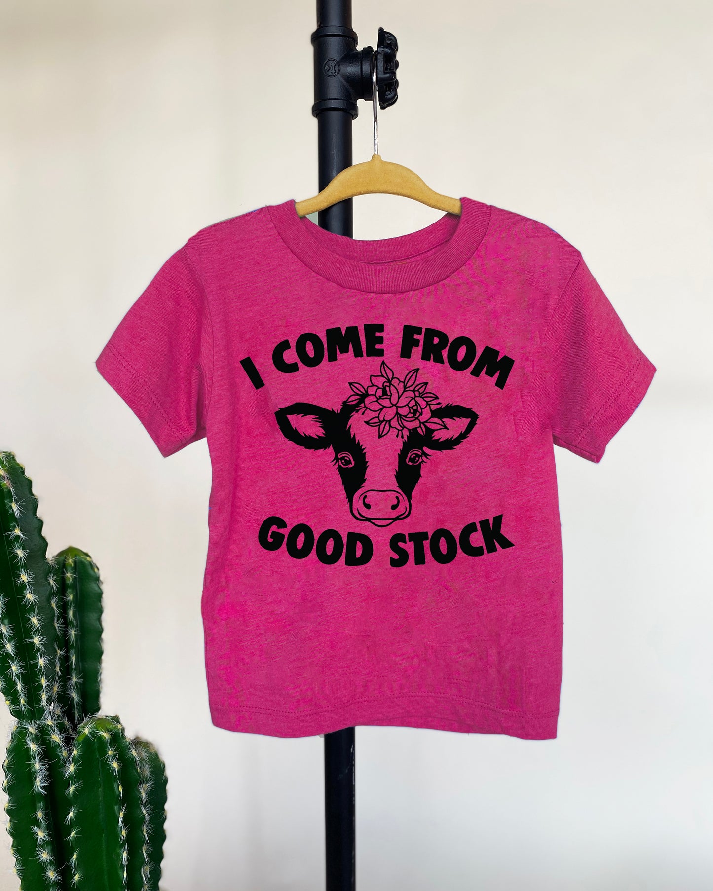 Ali Dee Toddler I Come From Good Stock Western Graphic Tee - Toddler Hot Pink
