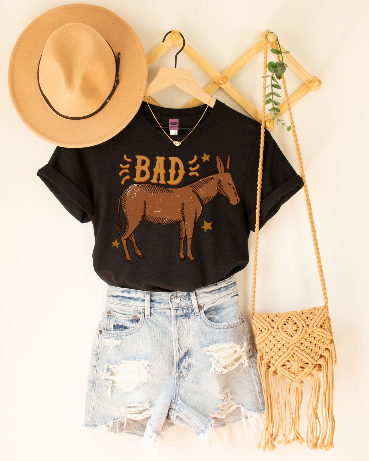 Bad Ass Western Graphic Tee - Black