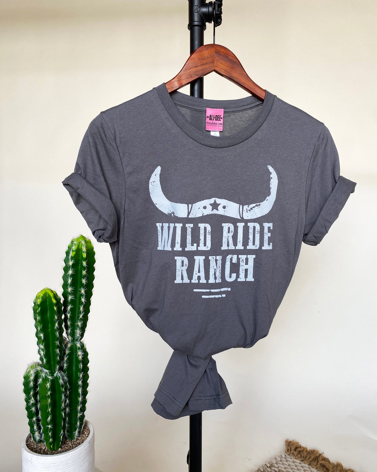 Wild Ride Ranch Western Graphic Tee - Asphalt
