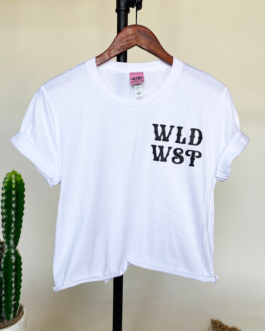 WLD WST Western Cropped Graphic Tee - White Crop