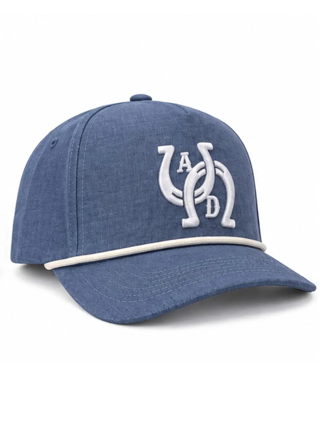 AD Signature Horseshoe Snapback Hat - Denim