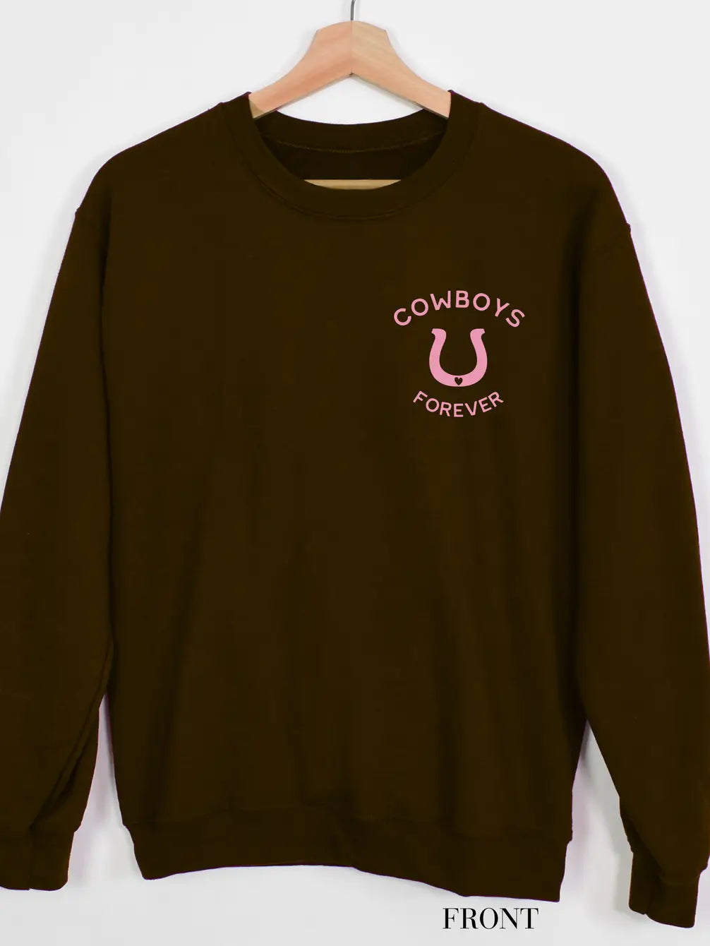 Ali Dee Cowboys Forever Sweatshirt - Chocolate