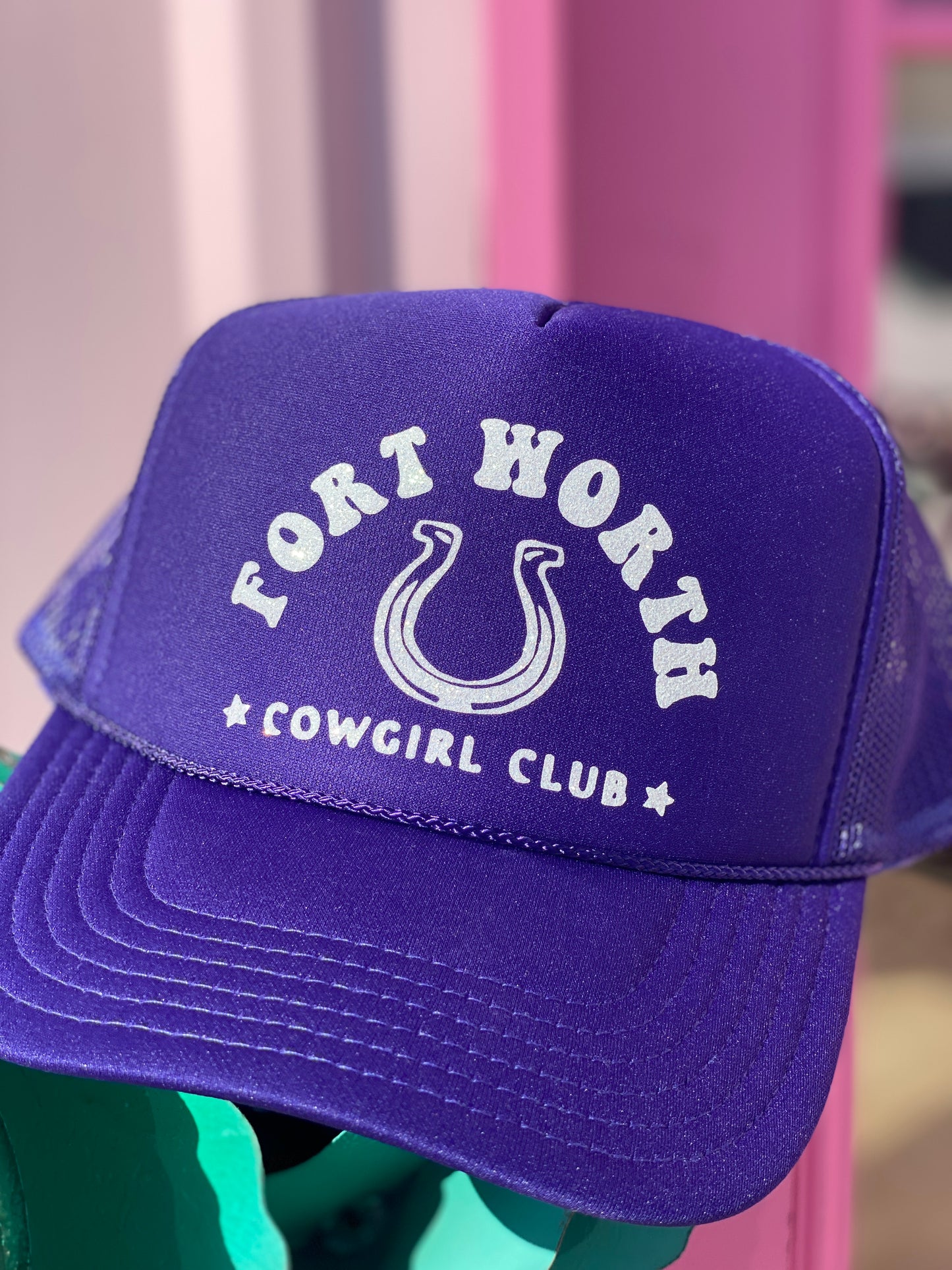Fort Worth Cowgirl Club Trucker Hat by Ali Dee - Solid Purple