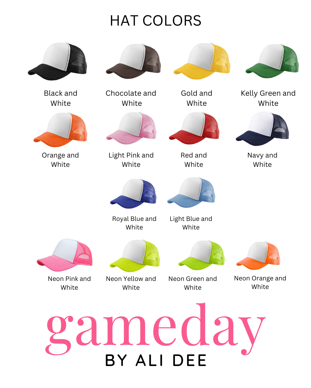 Customizable Gameday Vibes Trucker Gameday Hat - Pick Your Colors