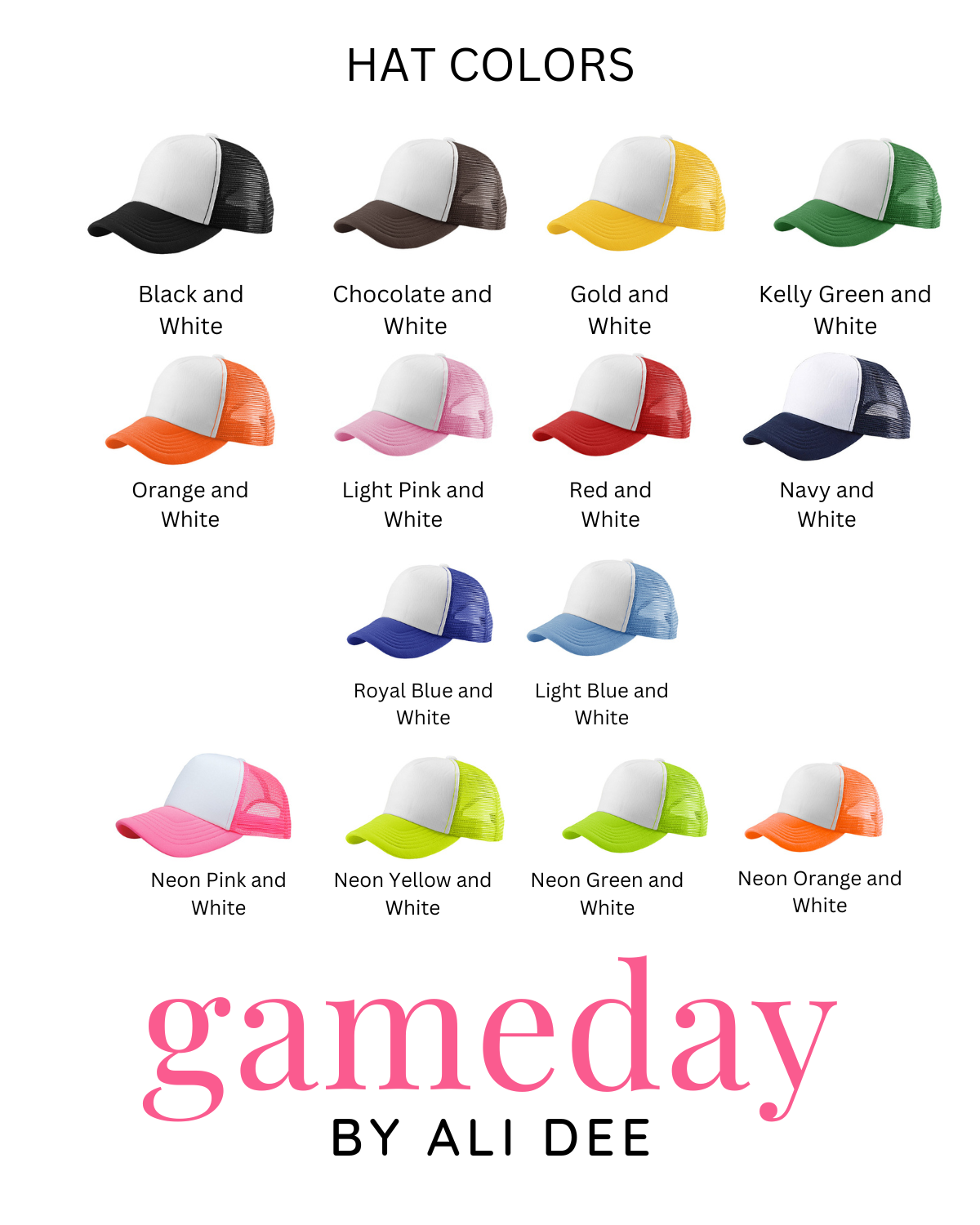 Customizable Gameday Wavy Logo Trucker Gameday Hat - Pick Your Colors