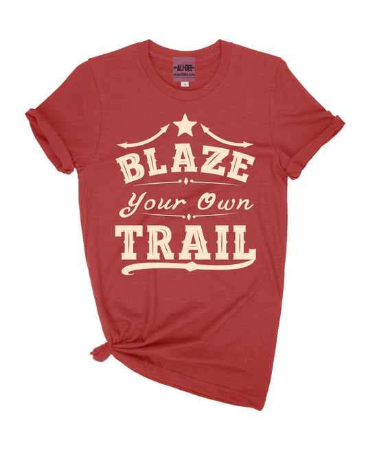 Blaze Your Own Trail Tee - Heather Red