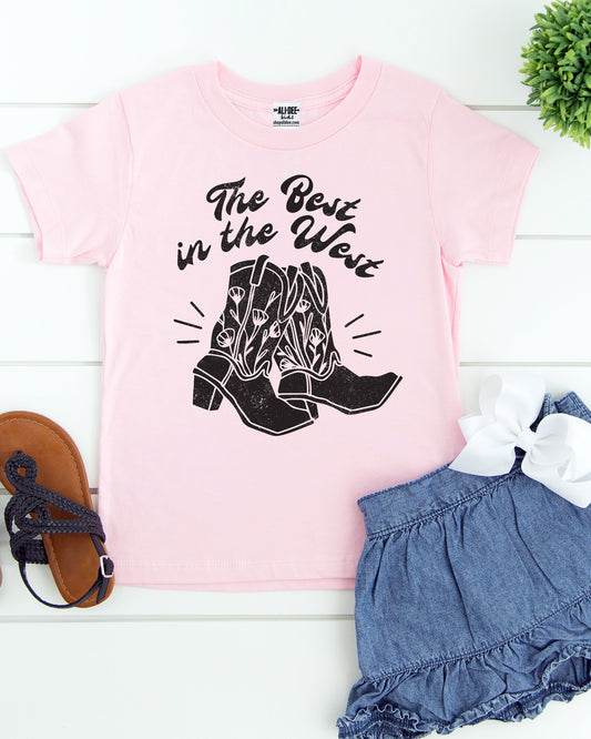 Kids Best in the West Tee - Pink