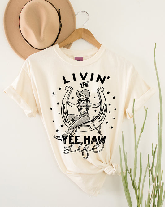 Livin' The Yee Haw Life Tee - Vintage White