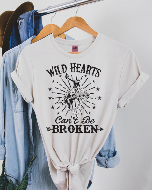 Wild Hearts Cant Be Broken Tee - Heather Dust