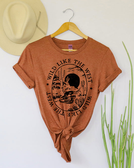 Wild Like the West Tee - Heather Autumn