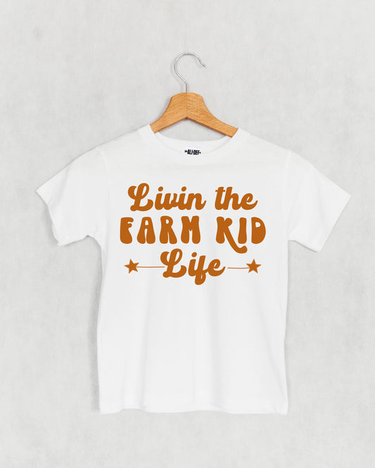 Kids Livin' The Farm Kid Life Tee - White