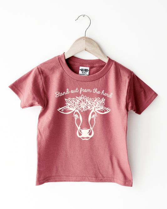 Toddler Stand Out From The Herd Tee - Mauvelous