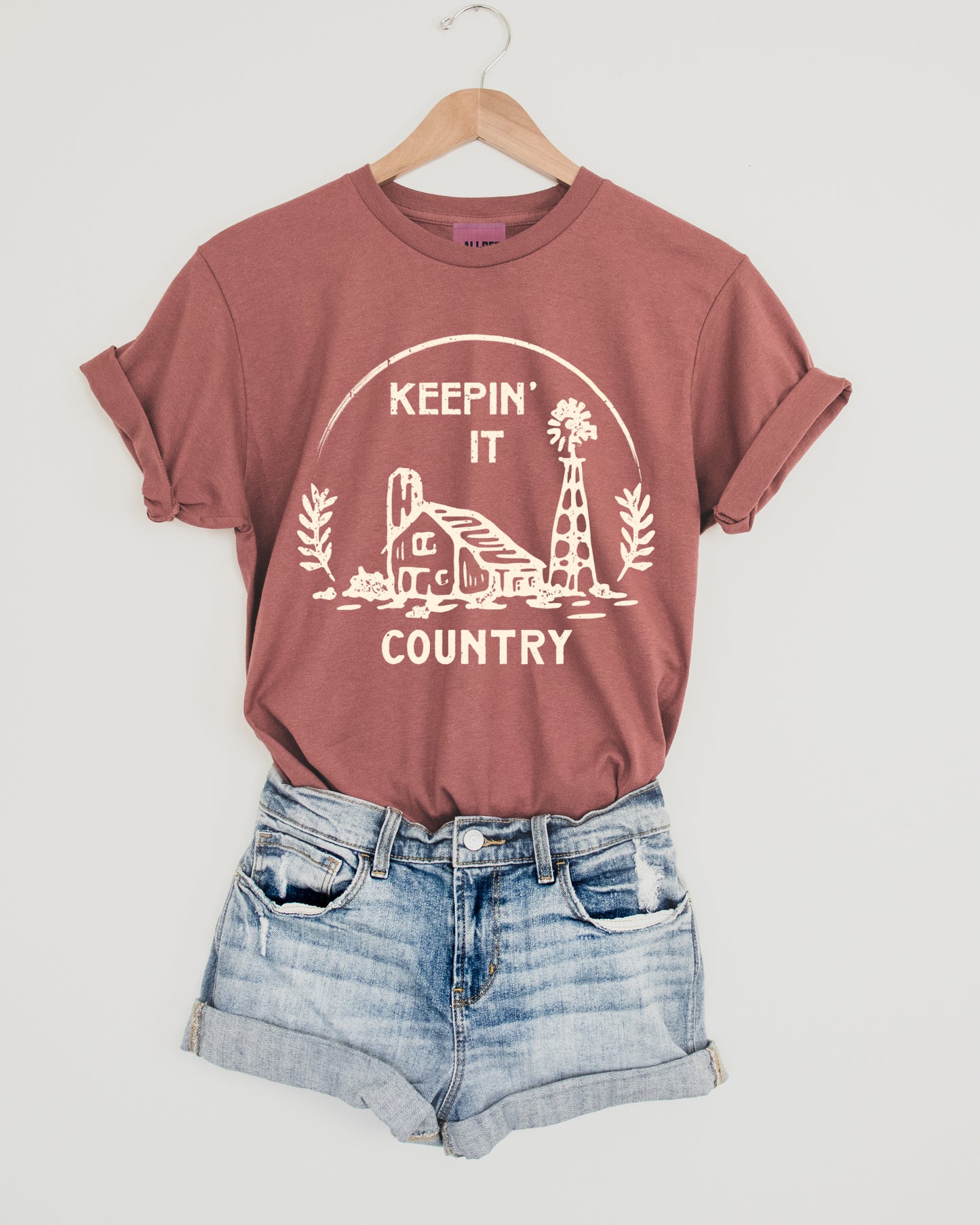 Keepin it Country Western Graphic Tee - Chestnut