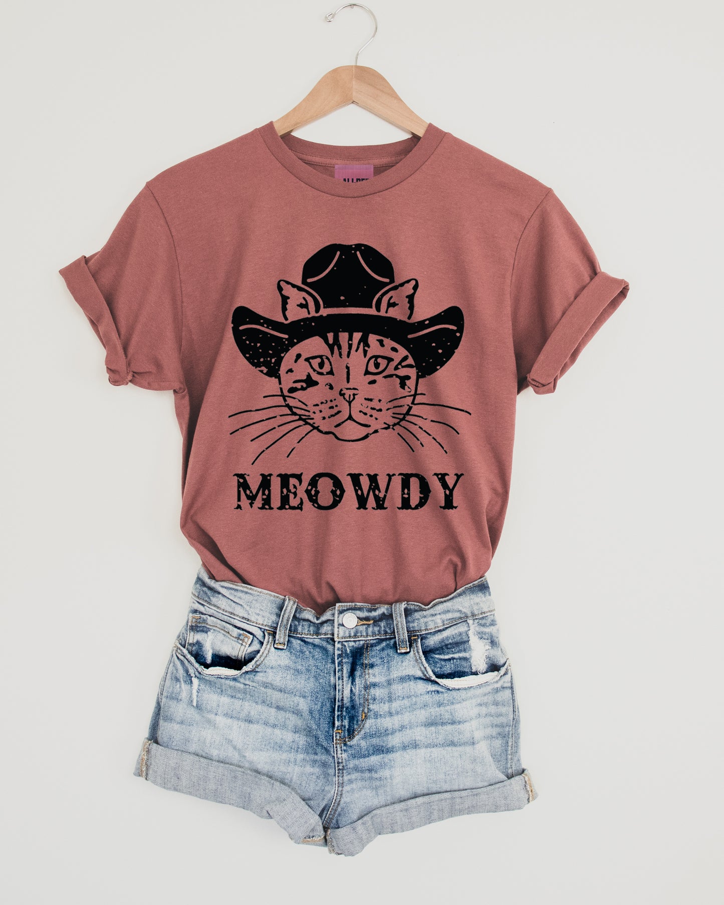 Meowdy Western Graphic Tee - Chestnut