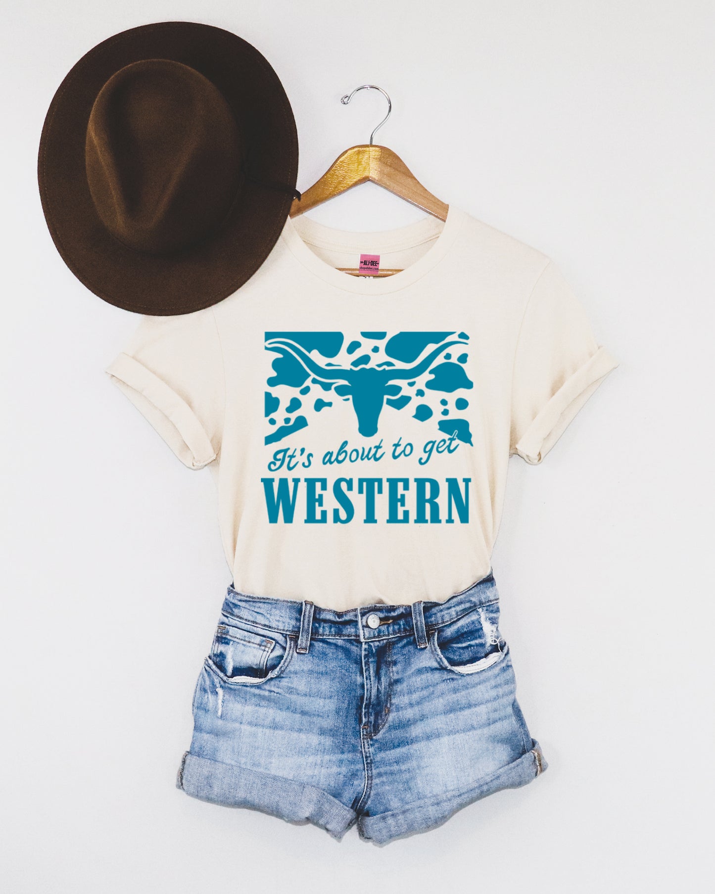 It's About to Get Western Graphic Tee - Vintage White