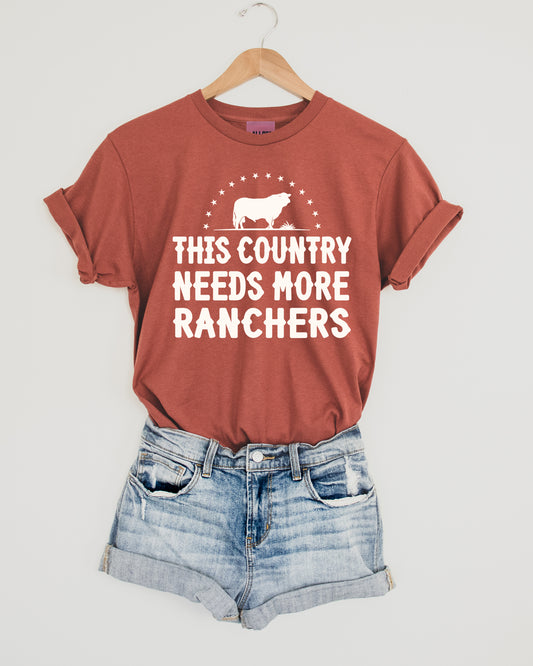 This Country Needs More Ranchers Tee - Terracotta
