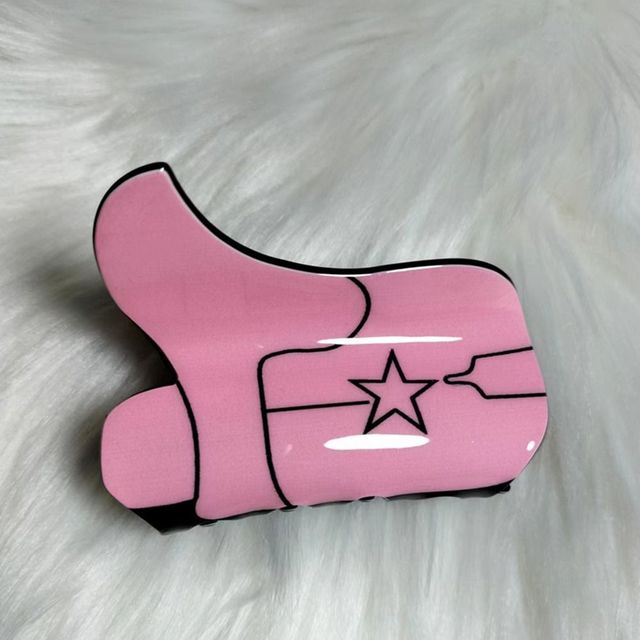 Cowboy Boot Claw Clip - Pink