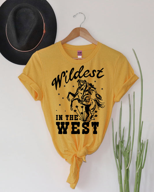 Wildest in the West Tee - Mustard